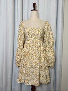 reformation yellow dress long sleeve Reformation Cory Knit Dress | Yellow